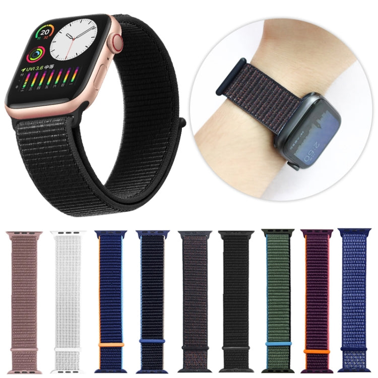 For Apple Watch Series 7 41mm / 6 & SE & 5 & 4 40mm / 3 & 2 & 1 38mm Mutural Nylon Watch Band(White) - Watch Bands by Mutural | Online Shopping South Africa | PMC Jewellery | Buy Now Pay Later Mobicred