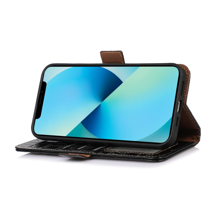 For Xiaomi Redmi K50 Gaming Crocodile Top Layer Cowhide Leather Phone Case(Black) - Xiaomi Cases by PMC TechLife | Online Shopping South Africa | PMC TechLife