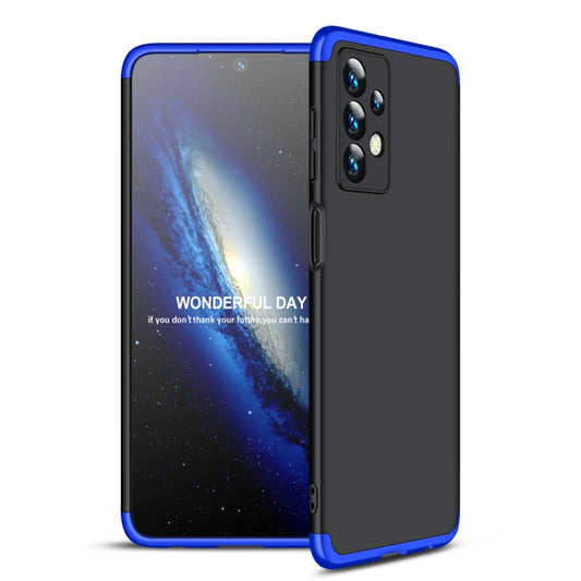 For Samsung Galaxy A23 GKK Three Stage Splicing Full Coverage PC Phone Case(Black Blue) - Galaxy Phone Cases by GKK | Online Shopping South Africa | PMC Jewellery