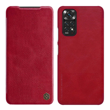 For Xiaomi Redmi Note 11 Global NILLKIN QIN Series Crazy Horse Texture Leather Case(Red) - Xiaomi Cases by NILLKIN | Online Shopping South Africa | PMC Jewellery