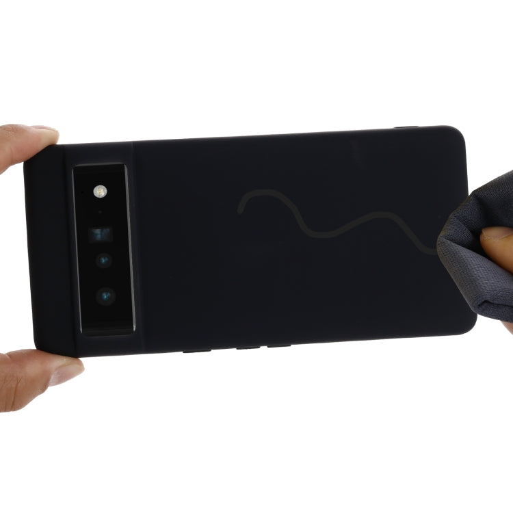For Google Pixel 7 Pro Pure Color Liquid Silicone Shockproof Phone Case(Black) - free shipping - PMC TechLife - Order now!