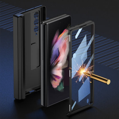 For Samsung Galaxy Z Fold3 5G GKK Integrated Magnetic Full Coverage Phone Flip Case with Pen Box(Black) - Galaxy Phone Cases by GKK | Online Shopping South Africa | PMC Jewellery