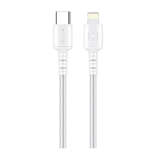 awei CL-118L 20W Type-C / USB-C to 8 Pin Fast Charging Data Cable, Length: 1m(White) - Normal Style Cable by awei | Online Shopping South Africa | PMC Jewellery