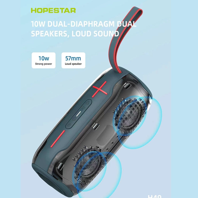 HOPESTAR H49 RGB Light TWS Waterproof Wireless Bluetooth Speaker(Blue) - Waterproof Speaker by HOPESTAR | Online Shopping South Africa | PMC Jewellery | Buy Now Pay Later Mobicred