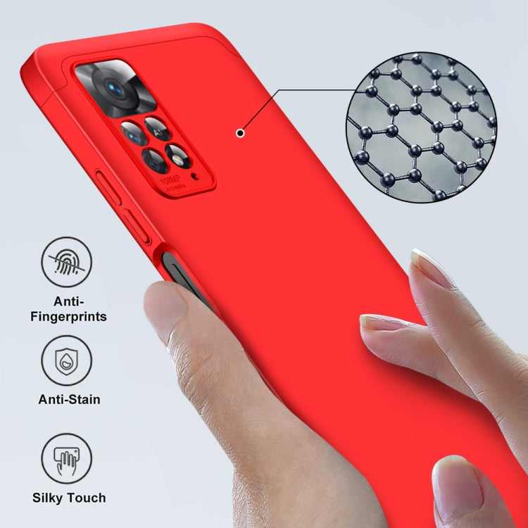 For Xiaomi Redmi Note 11 Pro 4G / 5G Global GKK Three Stage Splicing Full Coverage PC Case(Red) - Redmi Note 11 Pro Case by GKK | Online Shopping South Africa | PMC Jewellery