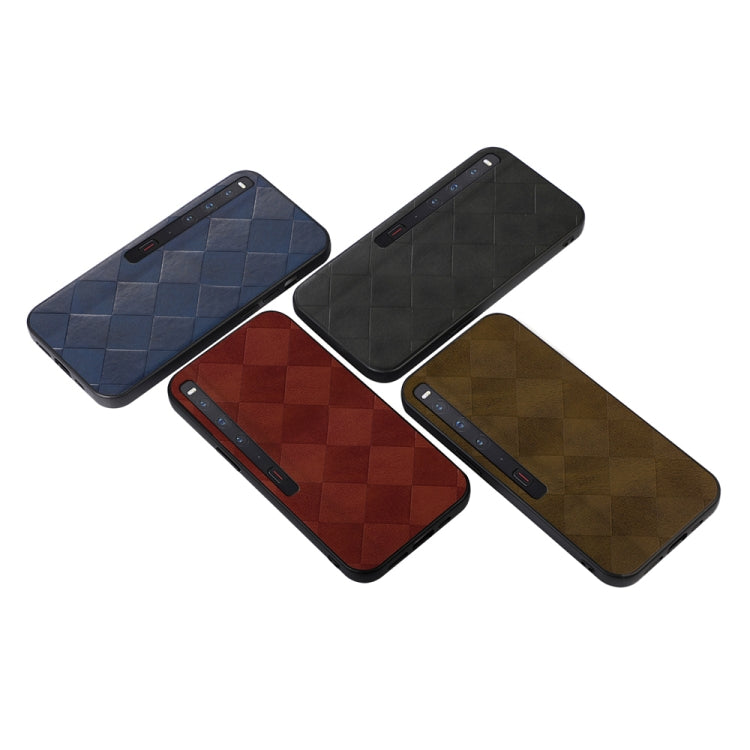 For Huawei Mate Xs 2 Weave Plaid PU Phone Case(Black) - Huawei Cases by PMC TechLife | Online Shopping South Africa | PMC TechLife | Buy Now Pay Later Mobicred