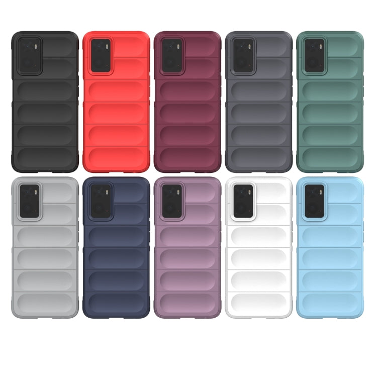 For OPPO A36 4G/A76 4G/Realme 9i Magic Shield TPU + Flannel Phone Case(Black) - free shipping - PMC TechLife - Order now!