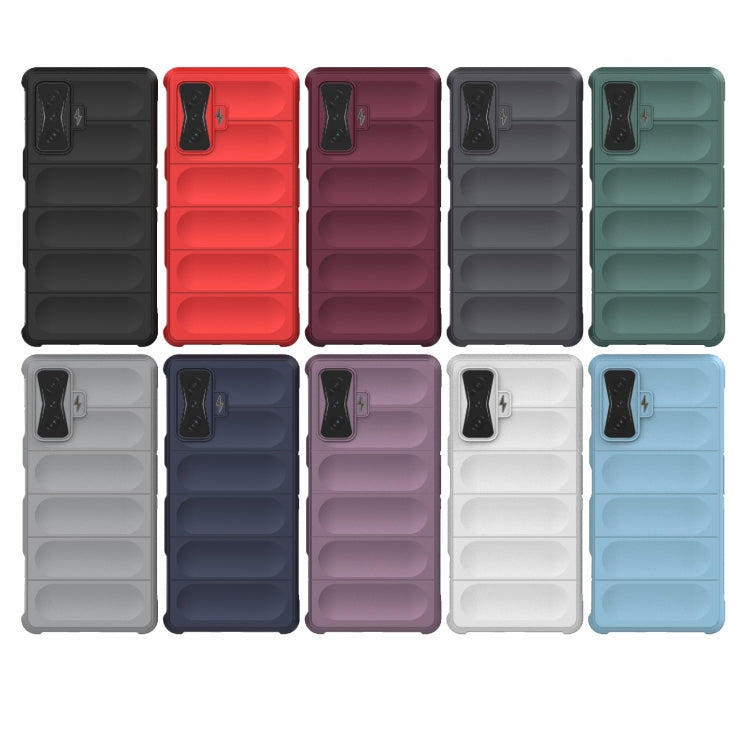 For Xiaomi Redmi K50 Gaming Magic Shield TPU + Flannel Phone Case(Black) - Xiaomi Cases by PMC TechLife | Online Shopping South Africa | PMC TechLife | Buy Now Pay Later Mobicred