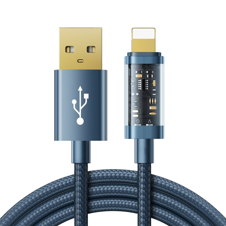 JOYROOM S-UL012A12 USB-A to 8 Pin 2.4A Sync Data Cable, Cable Length:1.2m(Blue) - Normal Style Cable by JOYROOM | Online Shopping South Africa | PMC Jewellery