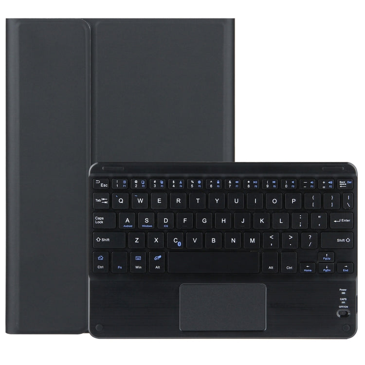 For Lenovo Tab M10 HD Gen 2 Touchpad Bluetooth Keyboard Leather Tablet Case(Black) - Lenovo Keyboard by PMC TechLife | Online Shopping South Africa | PMC TechLife