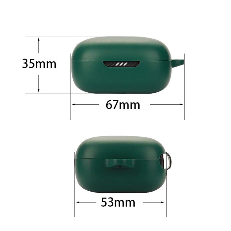 Bluetooth Earphone Silicone Protective Case For JBL Live Free 2 TWS(Dark Green) - JBL Earphone Case by PMC TechLife | Online Shopping South Africa | PMC TechLife