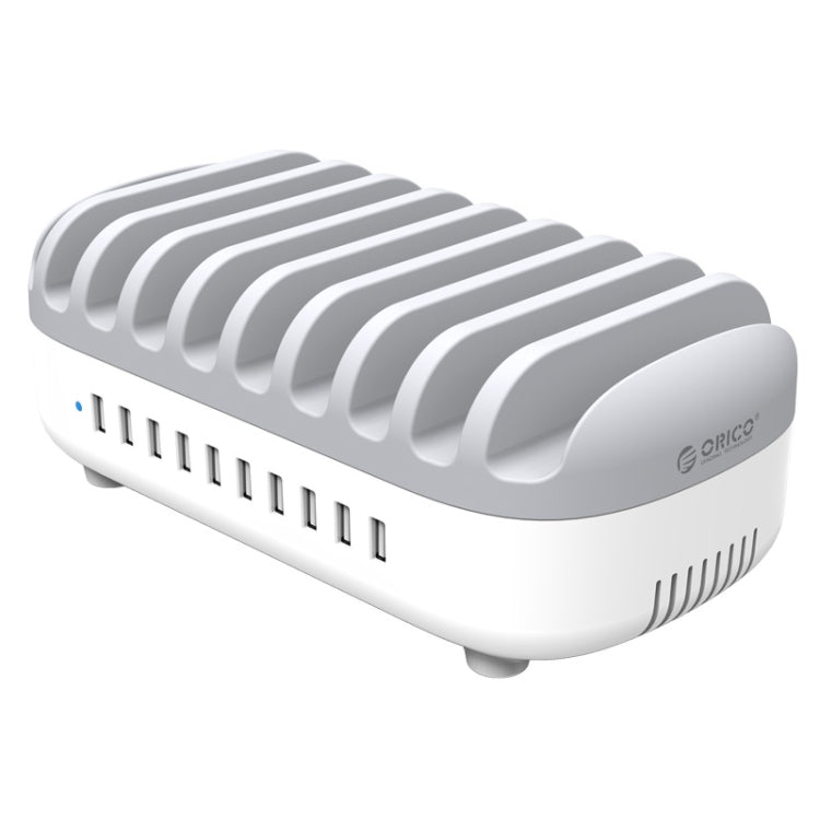 ORICO DUK-10P-DX 120W 5V 2.4A 10 Ports USB Charging Station, EU Plug(White) - Multifunction Charger by ORICO | Online Shopping South Africa | PMC Jewellery | Buy Now Pay Later Mobicred