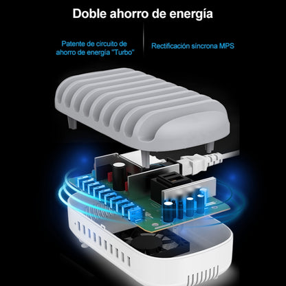 ORICO DUK-10P-DX 120W 5V 2.4A 10 Ports USB Charging Station, EU Plug(White) - Multifunction Charger by ORICO | Online Shopping South Africa | PMC Jewellery | Buy Now Pay Later Mobicred