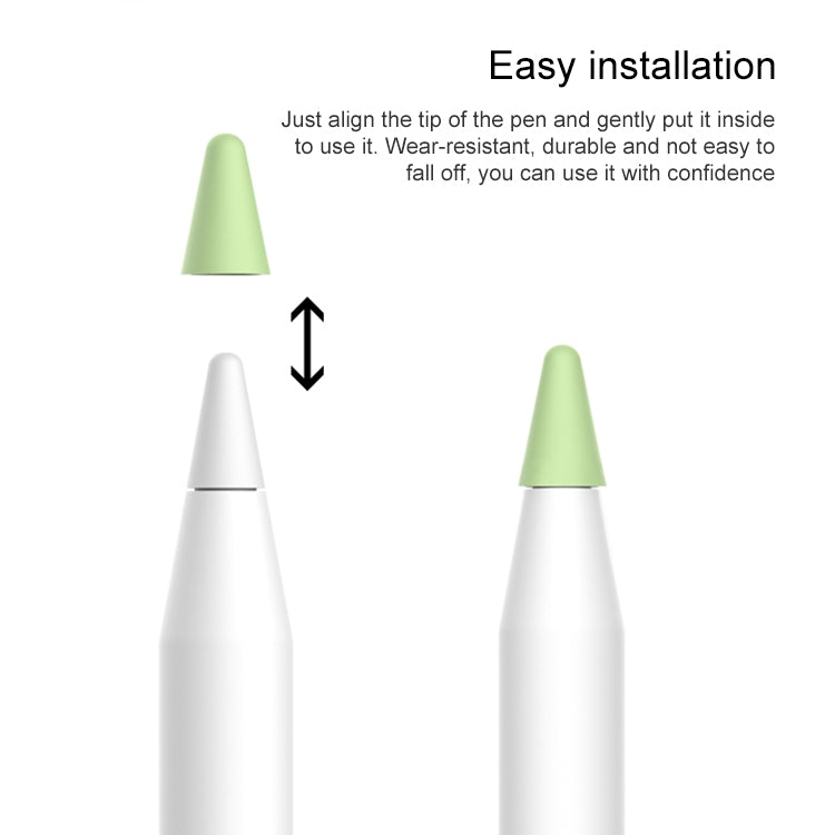 8 PCS / Set Universal Wearable Stylus Nib Cover For Apple Pencil 1 / 2(Green) - Pencil Accessories by PMC TechLife | Online Shopping South Africa | PMC TechLife