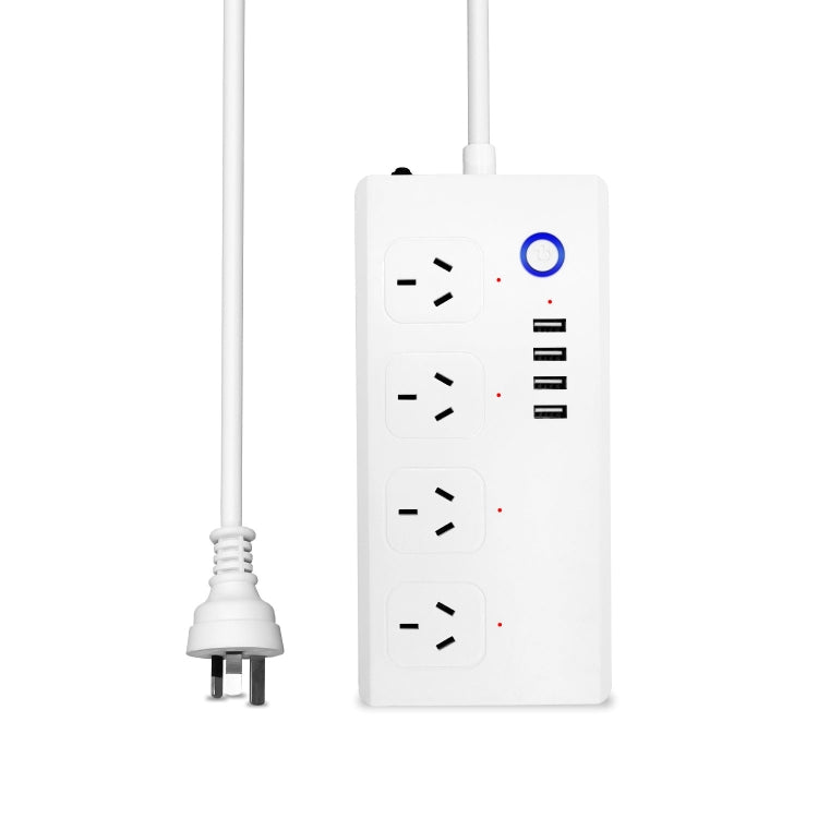 WiFi 10A SM-SO301-A 4 Holes + 4 USB 2000W Multi-purpose Smart Power Strip, AU Plug - Smart Socket by PMC Jewellery | Online Shopping South Africa | PMC Jewellery
