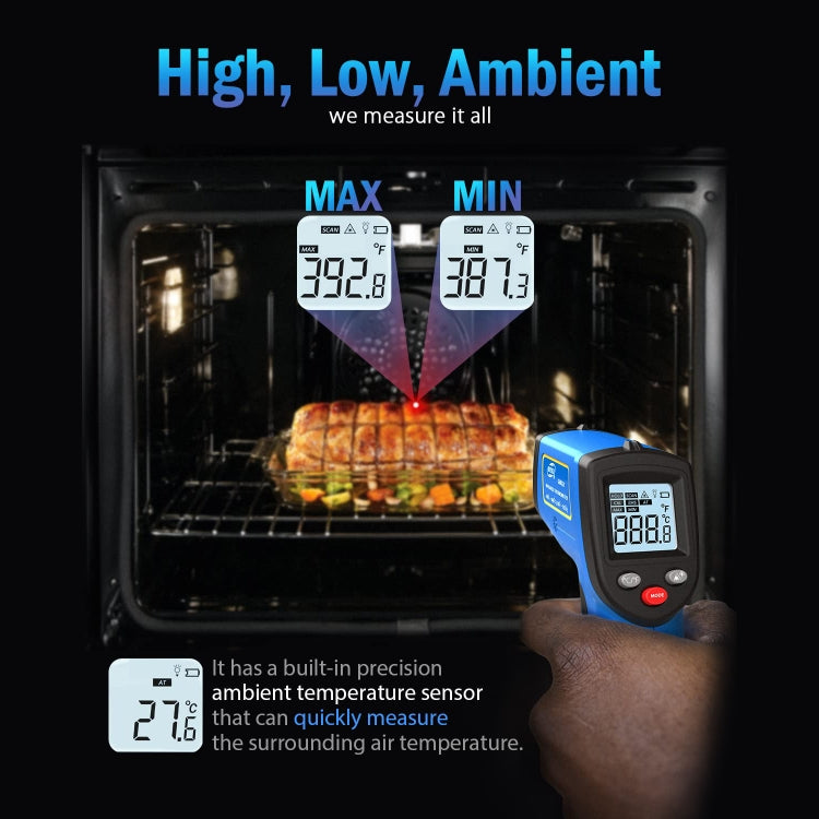 BENETECH GM321 Digital Non-Contact Infrared Thermometer, Battery Not Included - Thermostat & Thermometer by BENETECH | Online Shopping South Africa | PMC TechLife | Buy Now Pay Later Mobicred