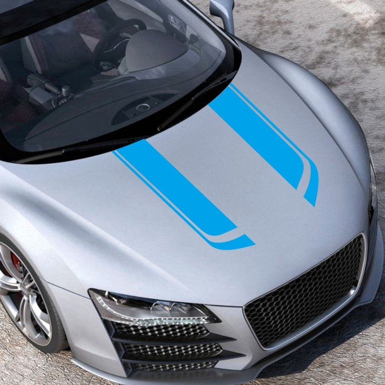 D-711 Stripe Pattern Car Modified Hood Decorative Sticker(Blue) - Decorative Sticker by PMC TechLife | Online Shopping South Africa | PMC TechLife | Buy Now Pay Later Mobicred