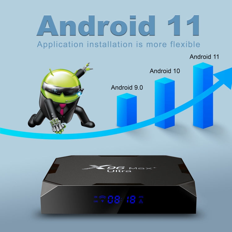X96 Max+ Ultra 4GB+32GB Amlogic S905X4 8K Smart TV BOX Android 11.0 Media Player, Plug Type:EU Plug - Others by PMC TechLife | Online Shopping South Africa | PMC TechLife