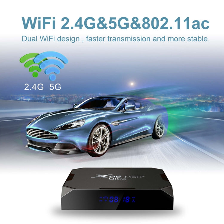 X96 Max+ Ultra 4GB+32GB Amlogic S905X4 8K Smart TV BOX Android 11.0 Media Player, Plug Type:EU Plug - Others by PMC TechLife | Online Shopping South Africa | PMC TechLife