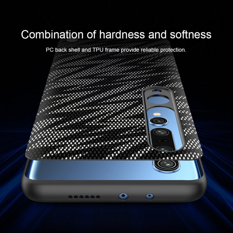 For Xiaomi Mi 10 Pro NILLKIN Glorious Series TPU + PC 3D Geometric Texture Reflective Mobile Phone Protective Case(Silver Light) - Xiaomi Cases by NILLKIN | Online Shopping South Africa | PMC Jewellery