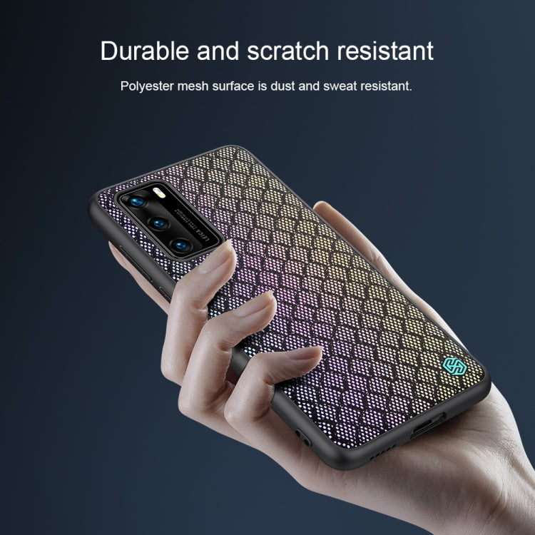 For Huawei P40 NILLKIN Glorious Series TPU + PC 3D Geometric Texture Reflective Mobile Phone Protective Case(Silver Light) - Huawei Cases by NILLKIN | Online Shopping South Africa | PMC Jewellery