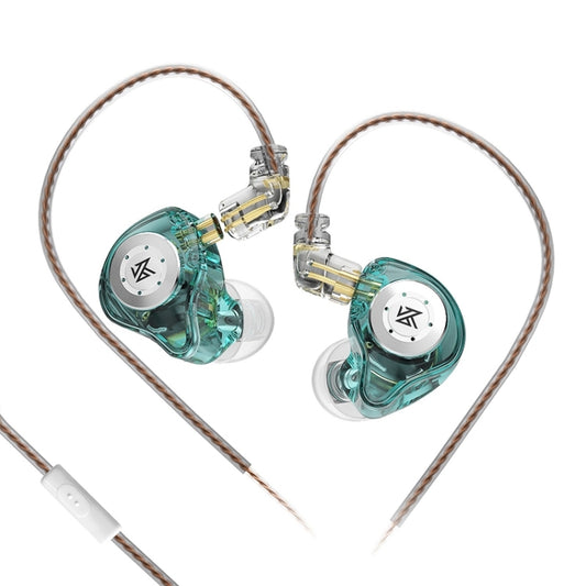 KZ-EDX PRO 1.25m Dynamic HiFi In-Ear Sports Music Headphones, Style:With Microphone(Transparent Cyan) - In Ear Wired Earphone by KZ | Online Shopping South Africa | PMC Jewellery | Buy Now Pay Later Mobicred