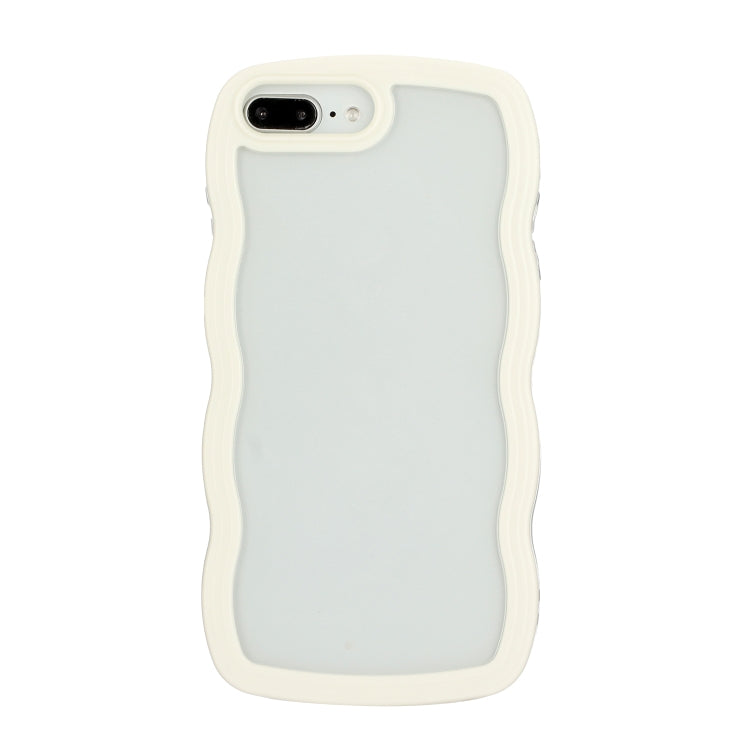 Candy Color Wave TPU Clear PC Phone Case For iPhone 7 Plus / 8 Plus(White) - free shipping - PMC TechLife - Order now!