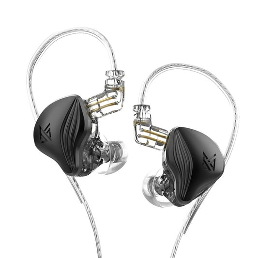 KZ-ZEX 1.2m Electrostatic Dynamic In-Ear Sports Music Headphones, Style:Without Microphone(Black) - In Ear Wired Earphone by KZ | Online Shopping South Africa | PMC Jewellery