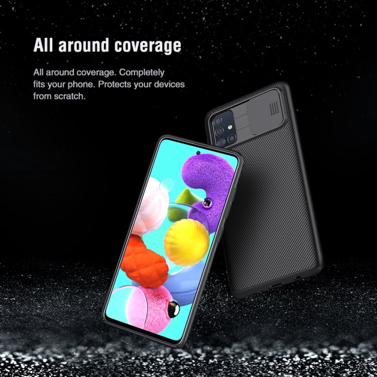 For Galaxy A51 NILLKIN Black Mirror Series PC Camshield Full Coverage Dust-proof Scratch Resistant Mobile Phone Case(Black) - Galaxy Phone Cases by NILLKIN | Online Shopping South Africa | PMC Jewellery | Buy Now Pay Later Mobicred