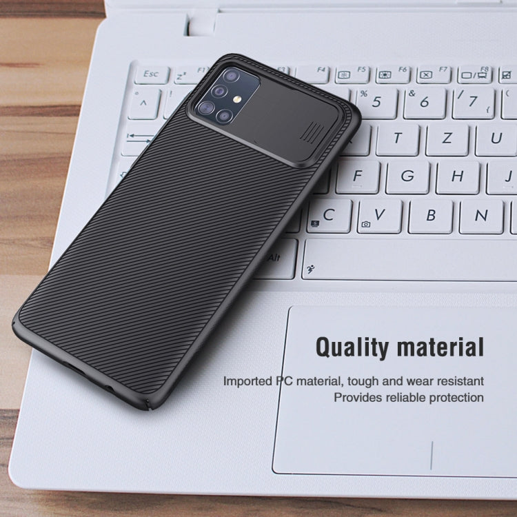 For Galaxy A51 NILLKIN Black Mirror Series PC Camshield Full Coverage Dust-proof Scratch Resistant Mobile Phone Case(Black) - Galaxy Phone Cases by NILLKIN | Online Shopping South Africa | PMC Jewellery | Buy Now Pay Later Mobicred