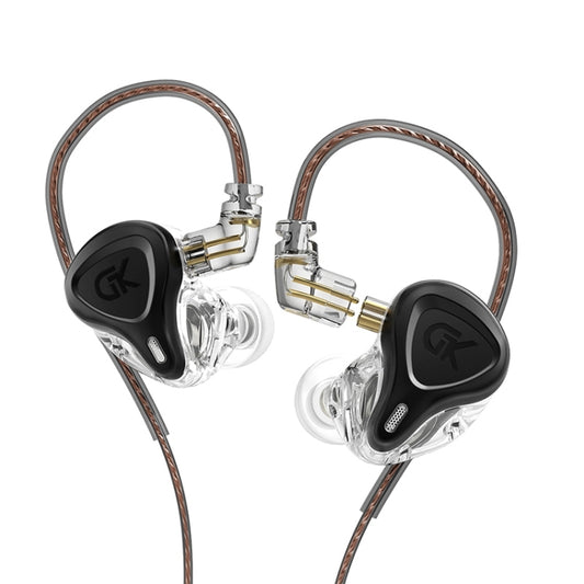 GK G5 1.25m Dynamic Subwoofer HiFi In-Ear Headphones, Style:Without Microphone(Black) - In Ear Wired Earphone by PMC Jewellery | Online Shopping South Africa | PMC Jewellery
