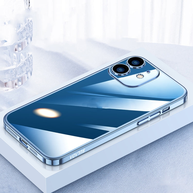 For iPhone 12 SULADA JINGJIA Series Lens Protector PC Phone Case(Blue) - iPhone 12 / 12 Pro Cases by SULADA | Online Shopping South Africa | PMC TechLife