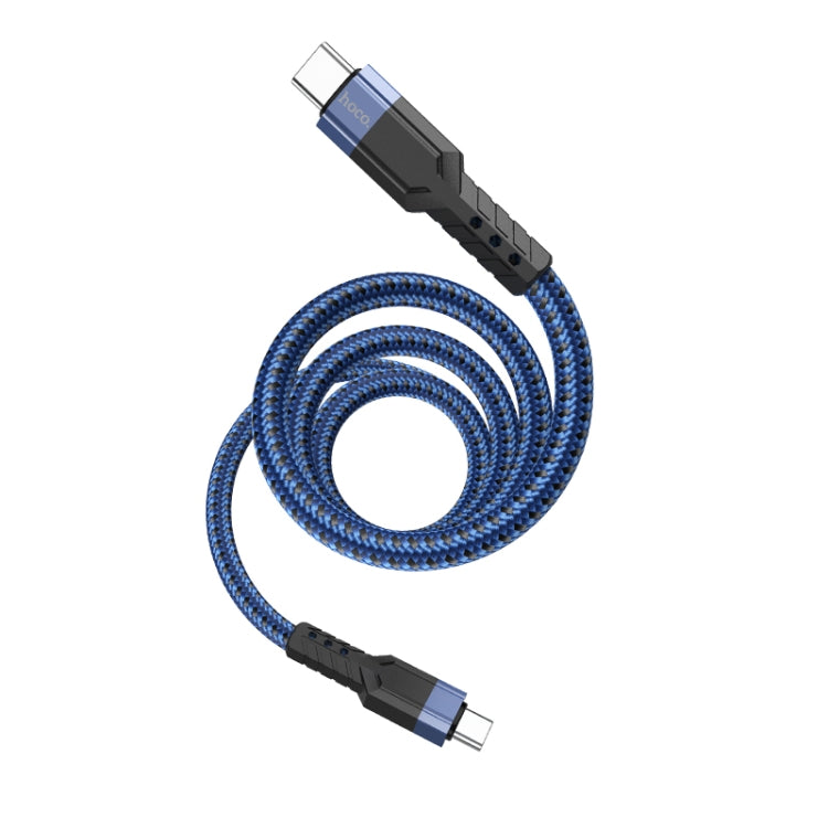 hoco U110 60W USB-C / Type-C to USB-C / Type-C Charging Data Cable，Length：1.2m(Blue) - USB-C & Type-C Cable by hoco | Online Shopping South Africa | PMC Jewellery