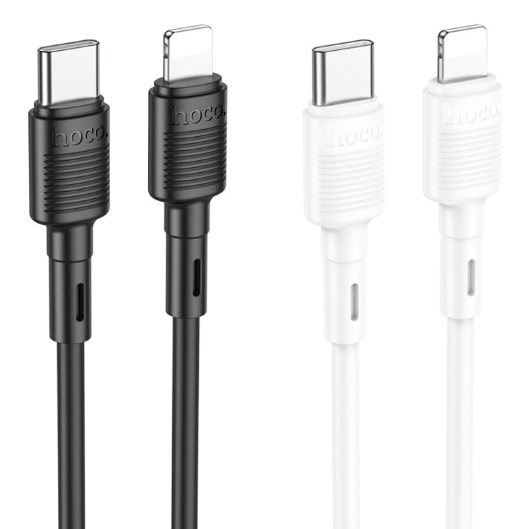 hoco X83 20W USB-C / Type-C to 8 Pin Victory PD Charging Data Cable，Length：1m(Black) - 2 in 1 Cable by hoco | Online Shopping South Africa | PMC Jewellery