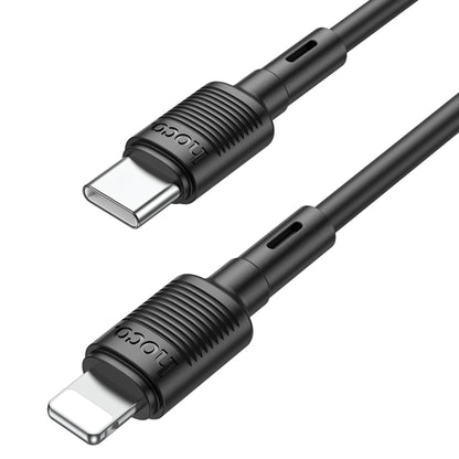 hoco X83 20W USB-C / Type-C to 8 Pin Victory PD Charging Data Cable，Length：1m(Black) - 2 in 1 Cable by hoco | Online Shopping South Africa | PMC Jewellery