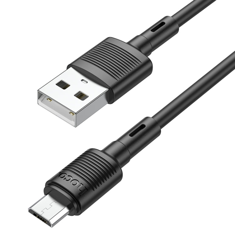 hoco X83 2.4A USB to Micro USB Victory Charging Data Cable，Length：1m(Black) - Micro USB Cable by hoco | Online Shopping South Africa | PMC Jewellery