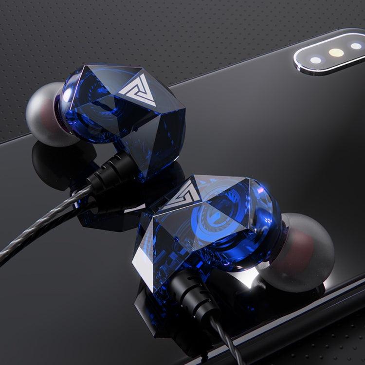 QKZ AK2 Sports In-ear Wired HiFi Sound Heavy Bass 3.5mm Earphone with Mic(Blue) - In Ear Wired Earphone by QKZ | Online Shopping South Africa | PMC Jewellery