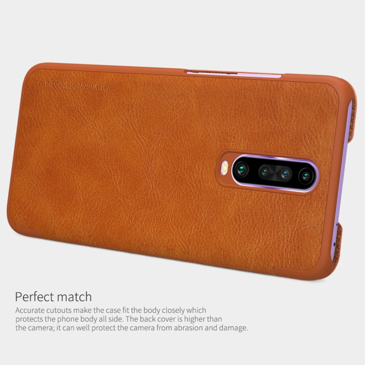 For Xiaomi Redmi K30/K30 5G NILLKIN QIN Series Crazy Horse Texture Horizontal Flip Leather Case with Card Slot(Brown) - Xiaomi Cases by NILLKIN | Online Shopping South Africa | PMC Jewellery