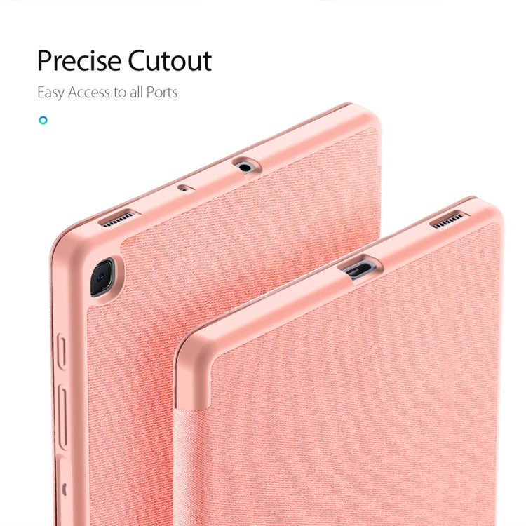 For Galaxy Tab S6 Lite 10.4 inch / S6 Lite 2024 DUX DUCIS Domo Series Horizontal Flip Magnetic PU Leather Case with Three-folding Holder & Pen Slot & Sleep / Wake-up Function(Pink) - Tab S6 Lite P610 / P615 by DUX DUCIS | Online Shopping South Africa | PMC Jewellery | Buy Now Pay Later Mobicred