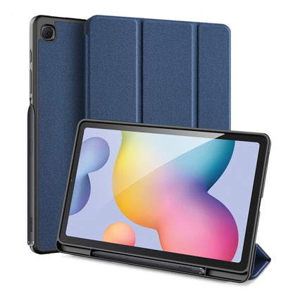 For Galaxy Tab S6 Lite 10.4 inch / S6 Lite 2024 DUX DUCIS Domo Series Horizontal Flip Magnetic PU Leather Case with Three-folding Holder & Pen Slot & Sleep / Wake-up Function(Blue) - Tab S6 Lite P610 / P615 by DUX DUCIS | Online Shopping South Africa | PMC Jewellery | Buy Now Pay Later Mobicred