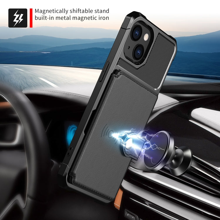 For iPhone 14 Plus Magnetic Wallet Card Bag Leather Phone Case (Black) - free shipping - PMC TechLife - Order now!