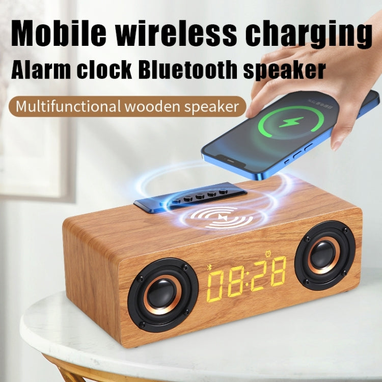 K1 Multifunctional Desktop Wooden Bluetooth Speaker Wireless Loudspeaker(Yellow) - Desktop Speaker by PMC TechLife | Online Shopping South Africa | PMC TechLife