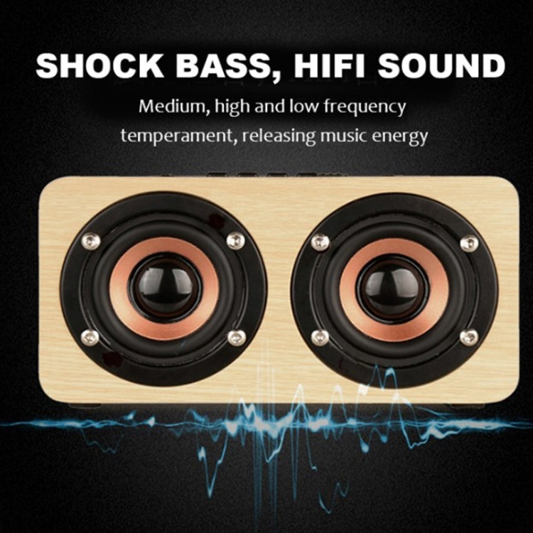 W5+ Wooden Wireless Bluetooth Speaker(Mahogany) - Desktop Speaker by PMC TechLife | Online Shopping South Africa | PMC TechLife