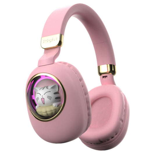 B4 RGB Cartoon Stereo Headset Wireless Bluetooth Headphones (Pink) - Headset & Headphone by PMC Jewellery | Online Shopping South Africa | PMC Jewellery