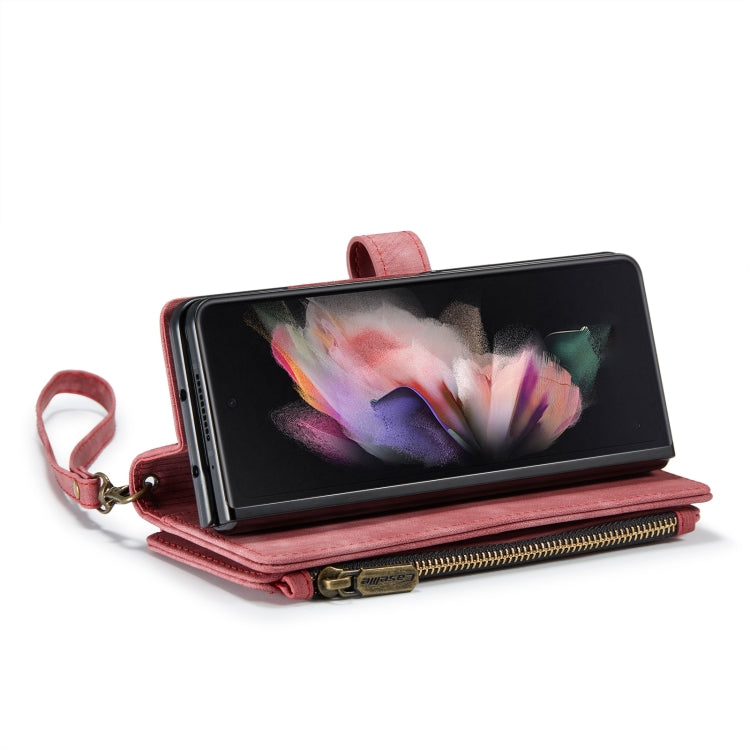 For Samsung Galaxy Z Fold4 5G CaseMe C30 Multifunctional Card Slots Zipper Phone Leather Phone Case(Red) - free shipping - PMC TechLife - Order now!