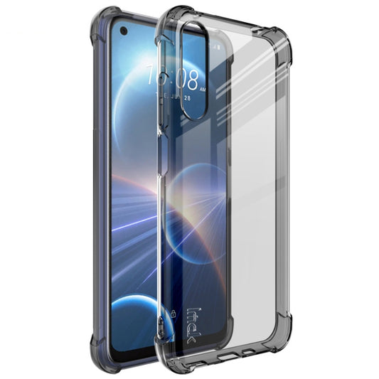 For HTC Desire 22 Pro 5G imak All-inclusive Shockproof Airbag TPU Case (Transparent Black) - HTC by imak | Online Shopping South Africa | PMC Jewellery