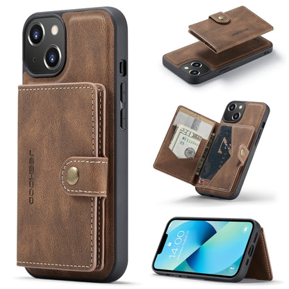 For iPhone 14 JEEHOOD Retro Magnetic Detachable Leather Phone Case (Brown) - iPhone 14 Cases by JEEHOOD | Online Shopping South Africa | PMC Jewellery | Buy Now Pay Later Mobicred