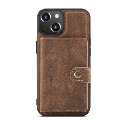 For iPhone 14 JEEHOOD Retro Magnetic Detachable Leather Phone Case (Brown) - iPhone 14 Cases by JEEHOOD | Online Shopping South Africa | PMC Jewellery | Buy Now Pay Later Mobicred