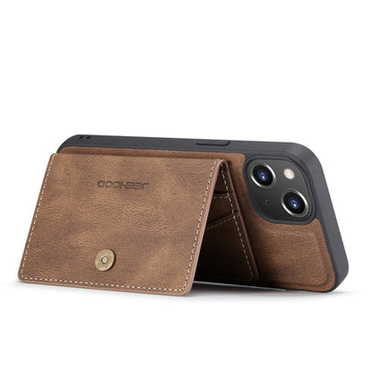 For iPhone 14 JEEHOOD Retro Magnetic Detachable Leather Phone Case (Brown) - iPhone 14 Cases by JEEHOOD | Online Shopping South Africa | PMC Jewellery | Buy Now Pay Later Mobicred