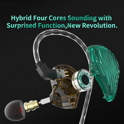 CVJ-CSE Ring Iron Hybrid Music Running Sports In-Ear Wired Headphone, Style:With Mic(Black) - In Ear Wired Earphone by CVJ | Online Shopping South Africa | PMC Jewellery